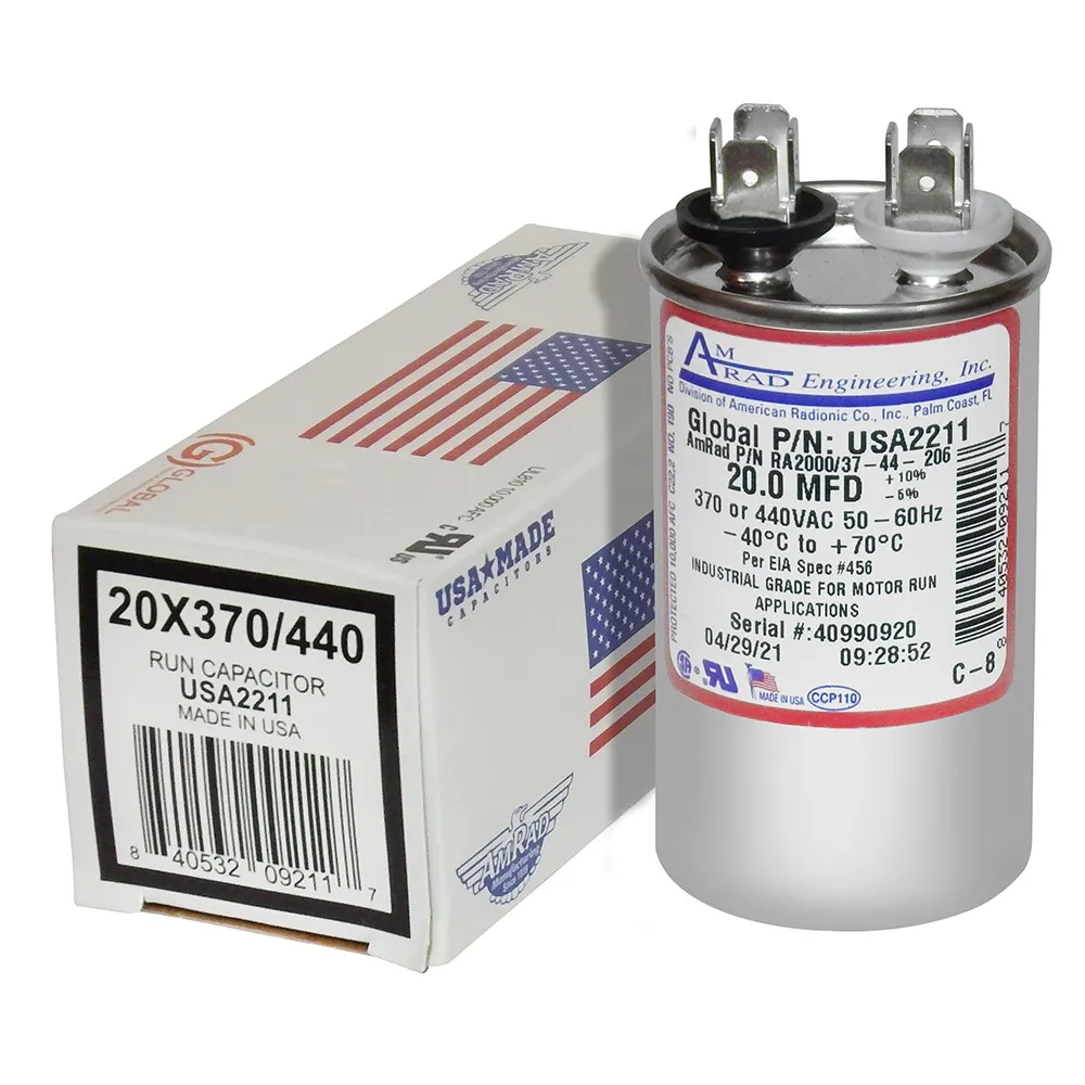 AMERICAN RADIONIC RUN CAPACITOR 20 µF USA2211
