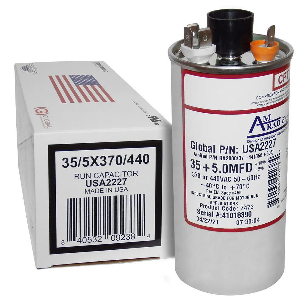 AMERICAN RADIONIC RUN CAPACITOR 35+5 µF USA2227