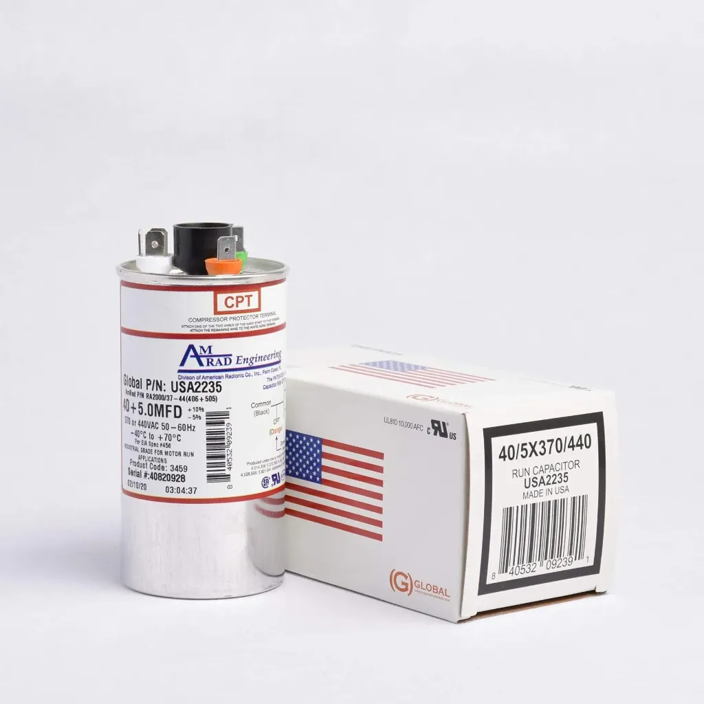 AMERICAN RADIONIC RUN CAPACITOR 40+5 µF USA2235