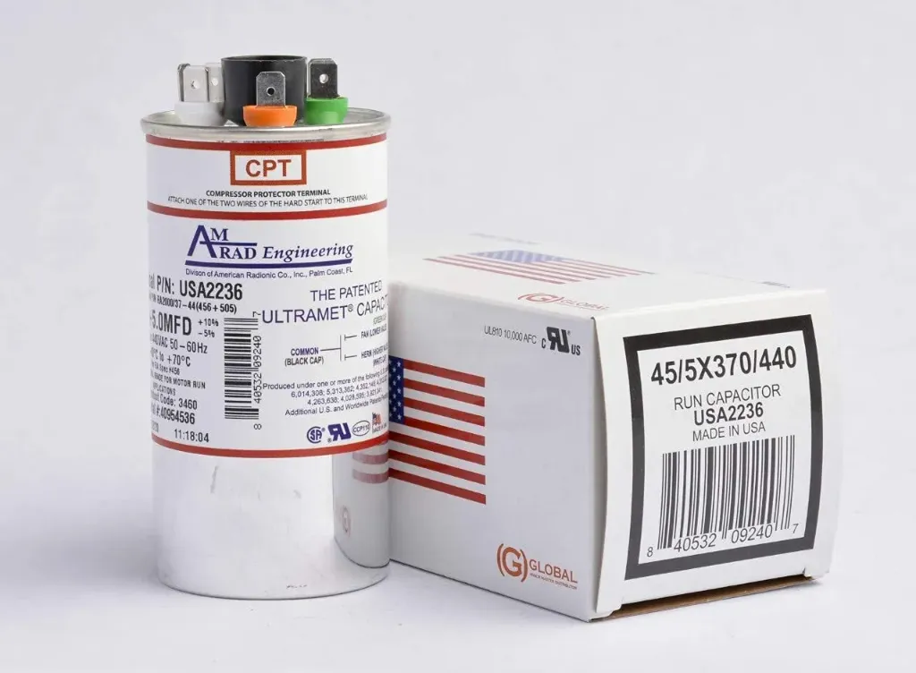 AMERICAN RADIONIC RUN CAPACITOR 45+5 µF USA2236