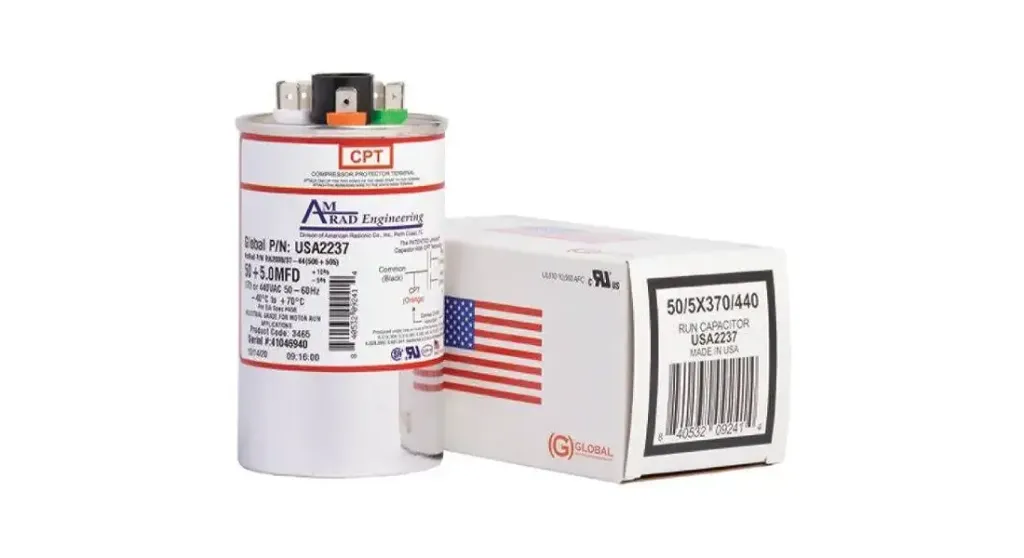 AMERICAN RADIONIC RUN CAPACITOR 50+5 µF USA2237